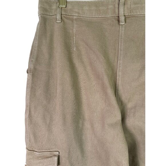 Wilfred Free Modern Cargo Utility Pants Size 10 Stretch Button Fly Tan Chinos Tw - Picture 8 of 10